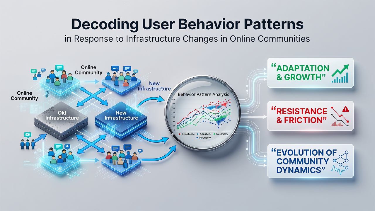 Decoding User Behavior Patterns in Response to Infrastructure Changes in Online Communities